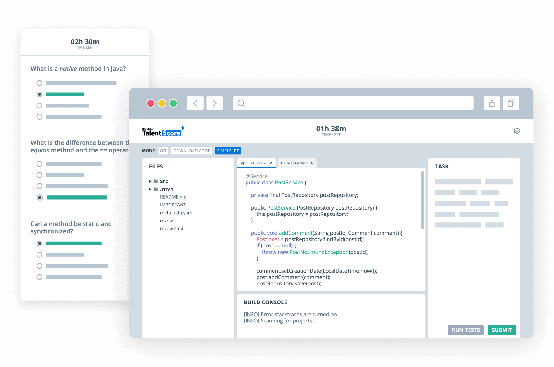 TalentScore - realworldtesting environment